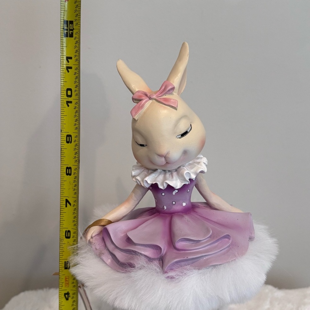 Jolie Fleur Easter Bunny Ballerina Girl In Purple Tutu NEW - Picture 8 of 8